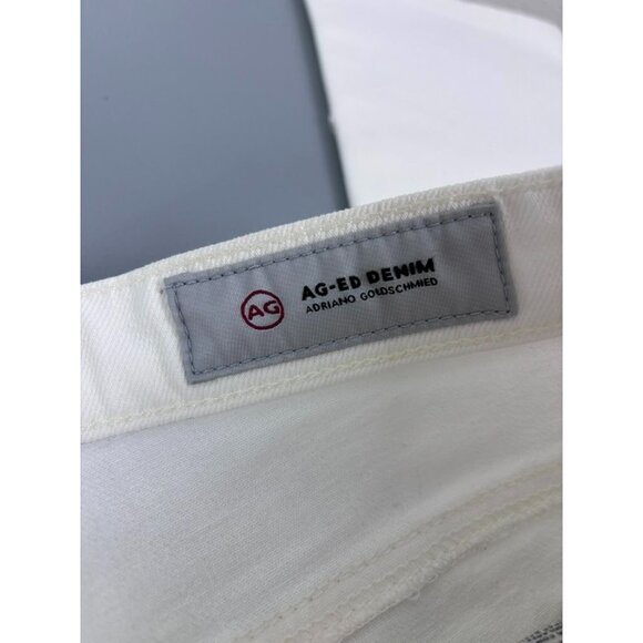 Adriano Goldschmied women's 26R white The isabelle high-rise straight crop jeans - Picture 6 of 8